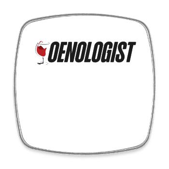 Sommelier Wine Drinking Tasting - Square fridge magnet - white - Front