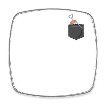 Sommelier Wine Drinking Tasting - Square fridge magnet - white - Front