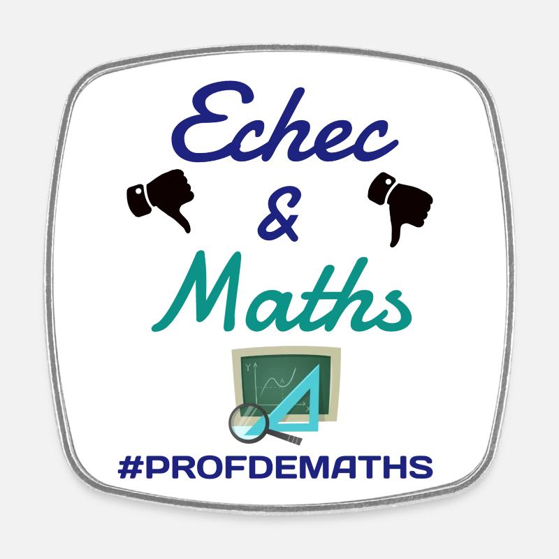 Idée cadeau prof de maths - Magnet carré - blanc