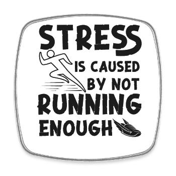 Running Runner Half Marathon - Square fridge magnet - white - Front