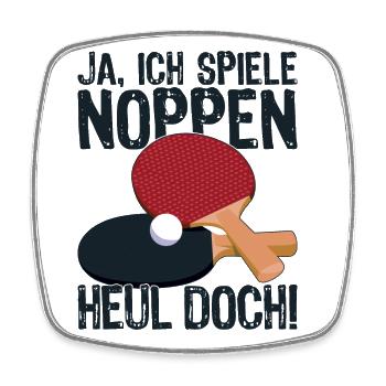 Ja ich spiele Noppen heul doch! Material Spieler - Viereckiger Kühlschrankmagnet - Weiß - Vorne