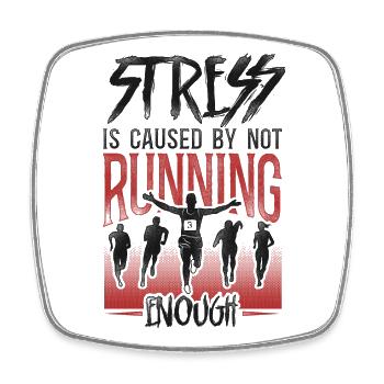 Running Runner Half Marathon - Square fridge magnet - white - Front
