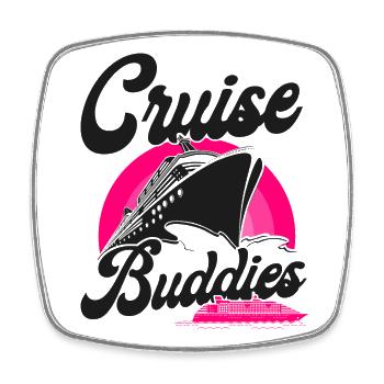 Cruise Ship Vacation Friends Girl - Viereckiger Kühlschrankmagnet - Weiß - Vorne
