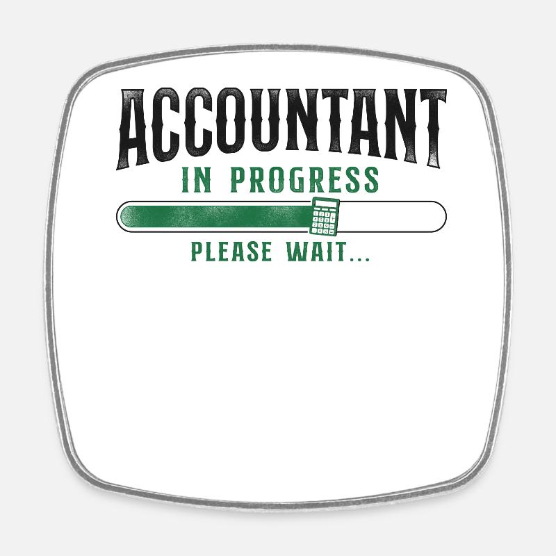 Accountant Bookkeeper Accounting - Square fridge magnet - white