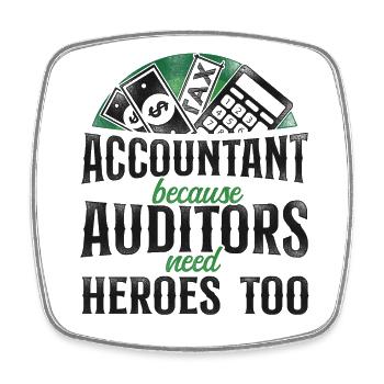 Accountant Bookkeeper Accounting - Square fridge magnet - white - Front