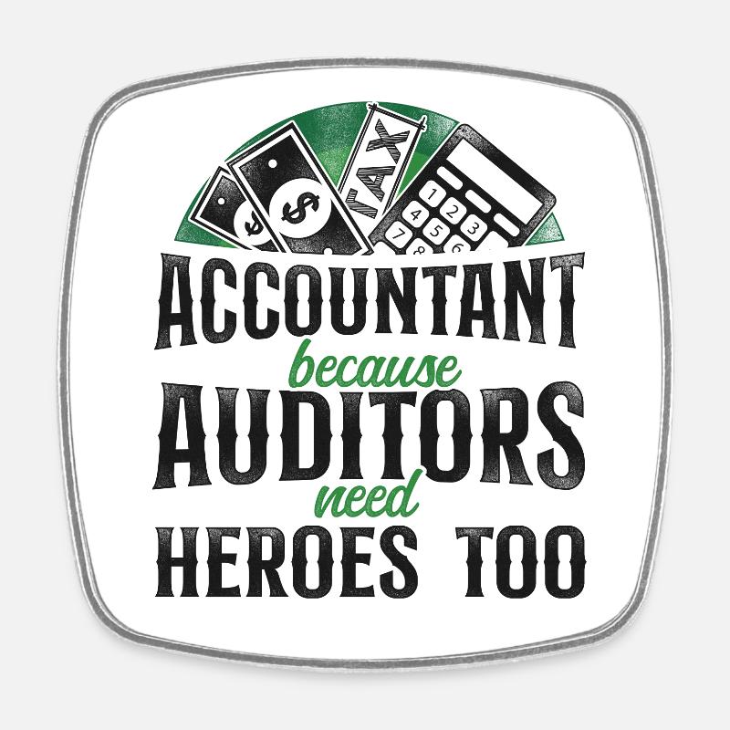 Accountant Bookkeeper Accounting - Square fridge magnet - white