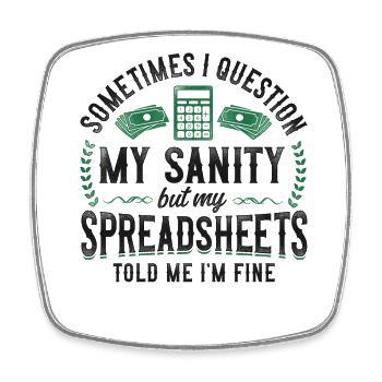 Accountant Bookkeeper Accounting - Square fridge magnet - white - Front