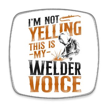 Welder Welding Vintage I'm Not - Viereckiger Kühlschrankmagnet - Weiß - Vorne