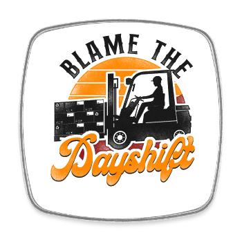 Certified Forklift Truck Operator - Viereckiger Kühlschrankmagnet - Weiß - Vorne