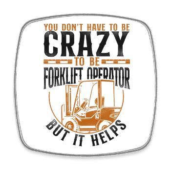 Certified Forklift Truck Operator - Viereckiger Kühlschrankmagnet - Weiß - Vorne