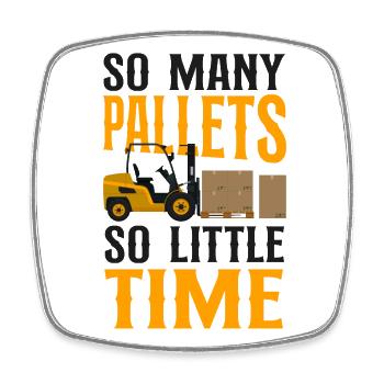 Certified Forklift Truck Operator - Square fridge magnet - white - Front
