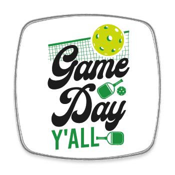 Pickleball Girl Ladies Game Day - Viereckiger Kühlschrankmagnet - Weiß - Vorne