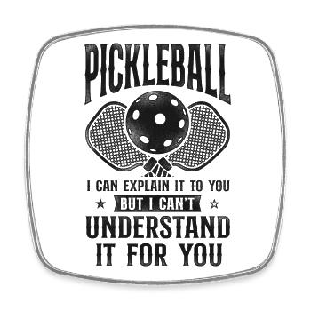Pickleball Pickleball I Can - Viereckiger Kühlschrankmagnet - Weiß - Vorne