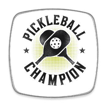 Pickleball Pickleball Champion - Square fridge magnet - white - Front