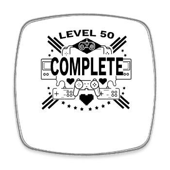 50 Birthday Gamer Gambler - Square fridge magnet - white - Front