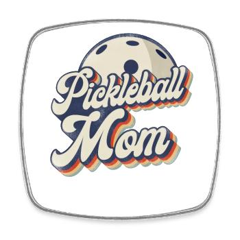Pickleball Maman Mère Rétro - Magnet carré - blanc - Devant