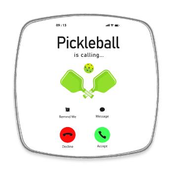 Pickleball Pickleball m’appelle - Magnet carré - blanc - Devant