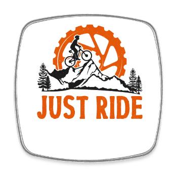 Enduro MTB Mountain Bike Riding - Viereckiger Kühlschrankmagnet - Weiß - Vorne
