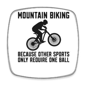 Enduro MTB Mountain Bike Riding - Viereckiger Kühlschrankmagnet - Weiß - Vorne