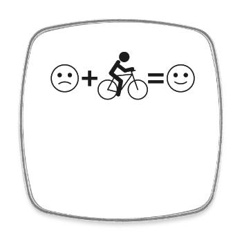 Enduro MTB Mountain Bike Riding - Square fridge magnet - white - Front