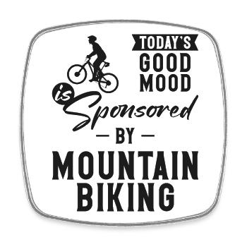 Enduro MTB Mountain Bike Riding - Viereckiger Kühlschrankmagnet - Weiß - Vorne