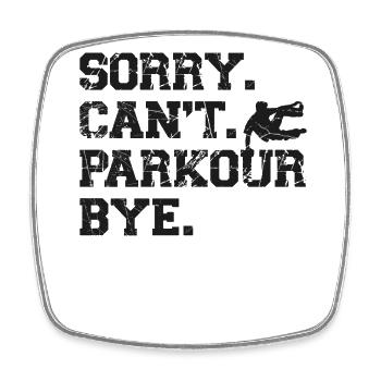 Parkour Free Running Traceur - Square fridge magnet - white - Front