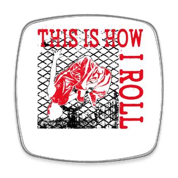 Parkour Free Running Traceur - Square fridge magnet - white - Front
