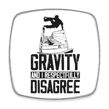 Parkour Free Running Traceur - Square fridge magnet - white - Front
