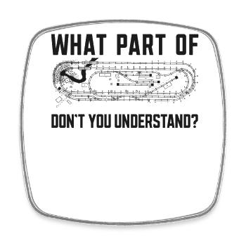 Steam Train Driver Trainspotting - Square fridge magnet - white - Front