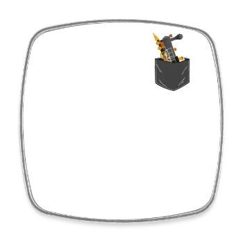 Steam Train Driver Trainspotting - Square fridge magnet - white - Front