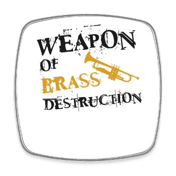 Trumpet Player Vintage Weapon Of - Viereckiger Kühlschrankmagnet - Weiß - Vorne
