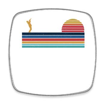 Trumpet Player Retro Vintage - Viereckiger Kühlschrankmagnet - Weiß - Vorne