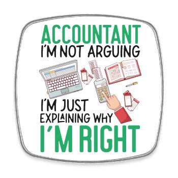 Accountant Bookkeeper Accounting - Square fridge magnet - white - Front