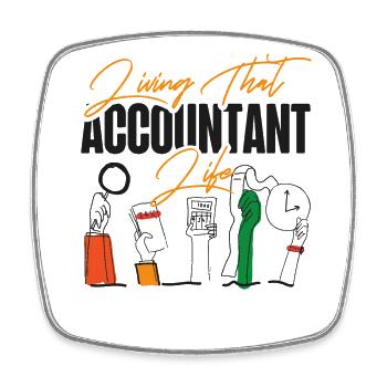 Accountant Bookkeeper Accounting - Square fridge magnet - white - Front
