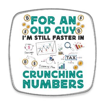Accountant Bookkeeper Accounting - Square fridge magnet - white - Front