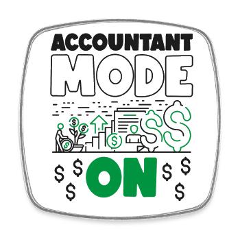 Accountant Bookkeeper Accounting - Square fridge magnet - white - Front