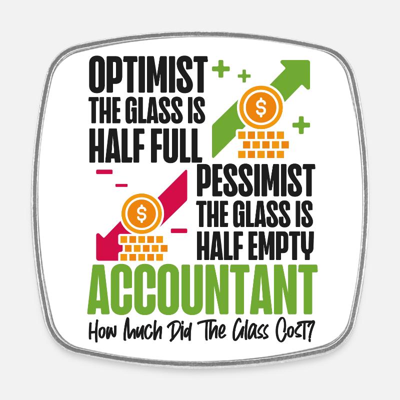 Accountant Bookkeeper Accounting - Square fridge magnet - white