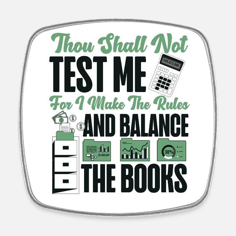Accountant Bookkeeper Accounting - Square fridge magnet - white
