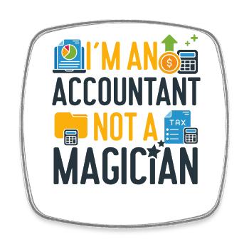 Accountant Bookkeeper Accounting - Square fridge magnet - white - Front