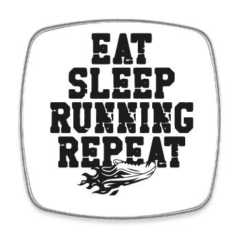 Running Runner Half Marathon - Viereckiger Kühlschrankmagnet - Weiß - Vorne