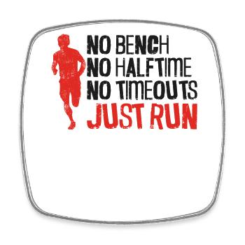 Running Runner Half Marathon - Square fridge magnet - white - Front