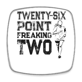 Running Runner Half Marathon - Square fridge magnet - white - Front