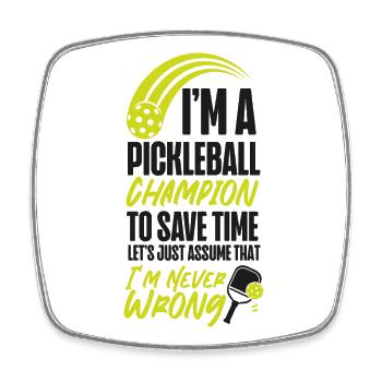 Pickleball I'm A Pickleball - Square fridge magnet - white - Front