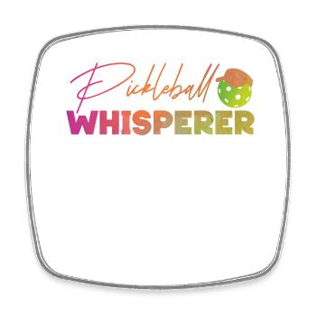 Pickleball Watercolor Pickleball - Viereckiger Kühlschrankmagnet - Weiß - Vorne