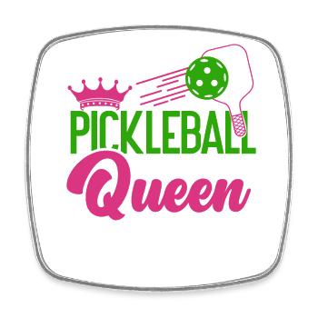 Pickleball Pickleball Queen - Square fridge magnet - white - Front