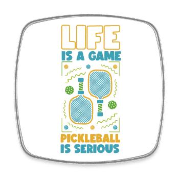 La vie de pickleball est un jeu - Magnet carré - blanc - Devant