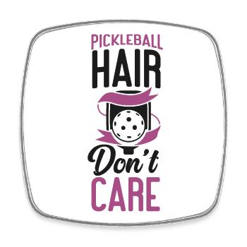 Pickleball Girl Ladies Pickleball - Viereckiger Kühlschrankmagnet - Weiß - Vorne