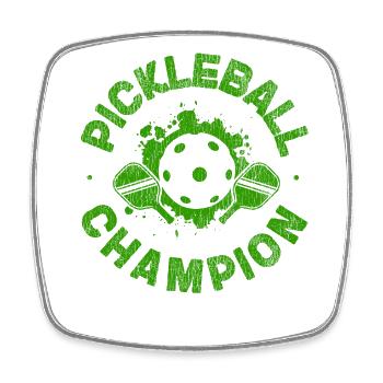 Pickleball Pickleball Champion - Square fridge magnet - white - Front