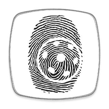 Pickleball Fingerprint It's In My - Viereckiger Kühlschrankmagnet - Weiß - Vorne