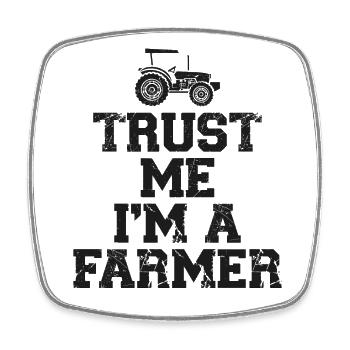 Agriculteur agriculteur tracteur vintage - Magnet carré - blanc - Devant